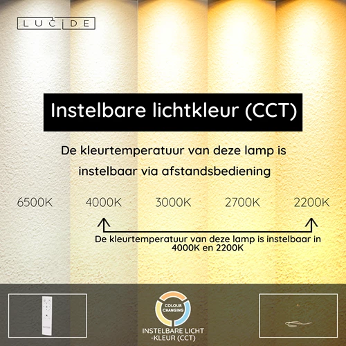 Lucide SLALOM - Hanglamp - LED Dimb. - CCT - 1x80W 2200K/4000K - Beige | Premium - USP